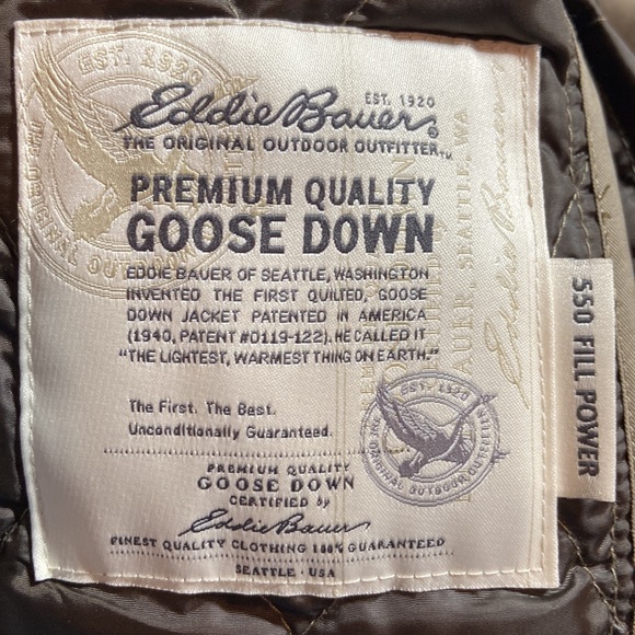 Eddie Bauer Quilted Down Jacket sz. M - Picture 10 of 11